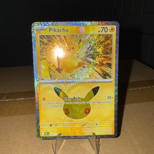 Pokemon Pikachu 052/128 30/30 30th Celebration Angry Bolt Holo Fireworks RP45 picture