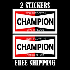 2 CHAMPION Spark Plug Sticker- New Replica Vintage 70’s 80’s  Racing Decal picture