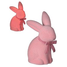 Regency International Flocked Bunny, LED/Battery/Timer, 15.5-inch, Pink picture