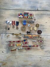 30 + Lot Vintage Authentic Us Military Pins Buttons Medals Wings WWII WW2 Korea picture