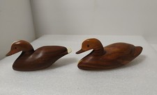 Vtg Siwok Hand Made Wood Duck W/ Inlay Set Of 2 Salta Argentina picture