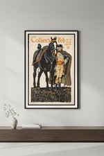 β¨ Collier's Magazine Poster - February 22, 1908 - Vintage Art Print - 24x36 picture