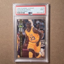 1992 CLASSIC 4 SPORT LTD PRINT LTD PRINT #LP8 SHAQUILLE O'NEAL ROOKIE RC PSA 9 picture