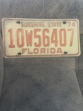 VINTAGE 1974 FLORIDA LICENSE PLATE -  picture