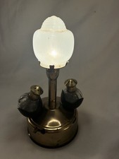 VTG RARE Salt & Pepper Shakers On A Light Up Street Light Base Brass picture