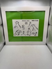 Disney The Jungle Book Baloo Mowgli Framed Animation Sketch Print WDCC 2002 picture