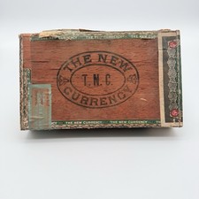 Antique Wood Empty Cigar Box New Currency P Lorillard Co Steamship Litho 1920s picture