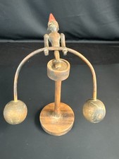 VTG Wooden Folk Art Kinetic Balancing Acrobat Man picture