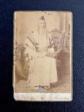 Antique G Krikorian Jerusalem Photo Rabbi Leib Rabinowitz Judaica Cabinet Card picture