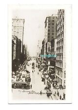 Old Photo 1914 Seattle WA 2nd Ave CARS SIGNS Gus Johnson Trolley Dentist Vintage picture