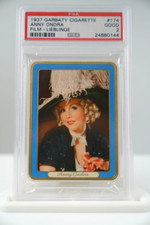 Vintage 1937 ANNY ONDRA Garbaty Tobacco Card Film Lieblinge #174 PSA 2 GOOD picture