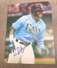 VIDAL BRUJAN SIGNED 8X10 PHOTO TAMPA BAY RAYS W/COA+PROOF WOW RARE  picture