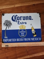 16x12 Corona Extra Metal Bar Sign Beer Whisky Mancave Mexican Beach picture