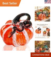 Gorgeous Hand Blown Glass Pumpkin - Perfect for Thanksgiving and Halloween picture