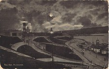 Plymouth England The Hoe Smeaton's Tower Lighthouse Night DB Postcard c1910 picture
