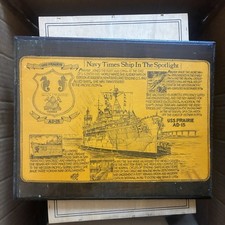 Vintage USS Prairie AD-15 Navy Times Ship in the Spotlight Wood Plaque US Navy picture