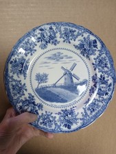 Nantucket Old Mill Plate Blue White. Phebe E. Clisby Early 1900s Petty Coat Row picture