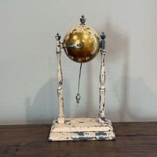 1939 NY Worlds Fair Baseball Globe Clock Co 6646 Art Deco Pendulum Clock picture