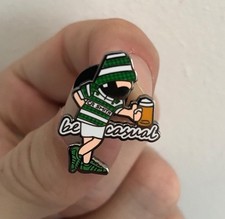 Limited Edition Glasgow Celtic Be Casual Pin Badge, A Guy Called Minty, Ultras. picture