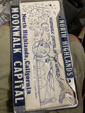 Vtg 1979 North Highlands Moonwalk Ca Anniversary McClellan AFB License Car Frame picture