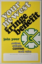 Vintage 1970s Southern California Central Credit Union Advertising Poster 11x17 picture