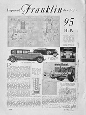 1930 Report New Franklin 6 Sedan & Pirate Touring 95 HP Pics Specs Info picture