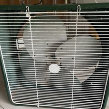 Vintage 22 Inch Oscillating Box Fan A Monster Works 2 Speeds Needs TLC Read picture