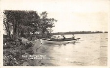 J16/ Lake Osakis Minnesota RPPC Postcard c1910 Battle Point Boats 260 picture