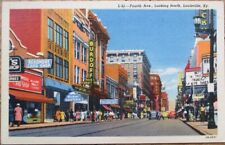 Louisville, KY 1940s Linen Postcard: Fourth Avenue, Looking North - Kentucky picture
