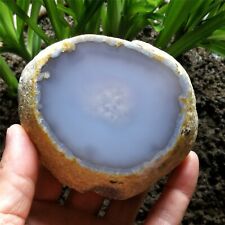 503g Natural Clear Big Moving Water Bubble Enhydro Agate Crystal Specimen Cut picture