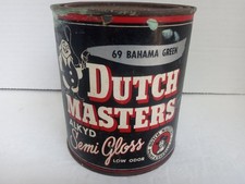 DUTCH MASTERS Paint Can 1 Quart 69 Bahama Green Dutch Masters Paint & Varnish Co picture