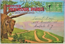 COLORADO MOUNTAIN PARKS SOUVENIR POSTCARD FOLDER OF 18 VIEWS VINTAGE 1930s picture