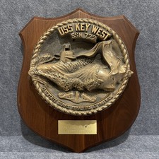 Vintage USS Key West SSN-722 Submarine Plaque Seawolf Project 1987 Commissioning picture