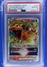 Charizard VSTAR 2022 Pokemon Brilliant Stars Ultra Rare PSA 10 Low Pop #018/172 picture