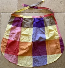 Vintage Handmade Madras Cotton Summer Apron picture