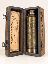 Vintage Brass Telescope Engraved Dollond London 1920 Nautical Spyglass DeskDecor picture