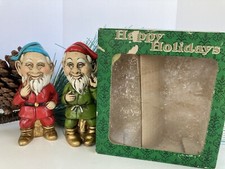 Vintage Christmas Dwarfs Figurines Handcrafted In Japan Original Box picture