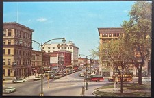 North Street Pittsfield Massachusetts Park Square 1950s Crown Color Views picture