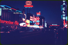 Vintage 1960s Reno Nevada Virginia St Casino Signs 35mm Kodachrome Photo Slide picture
