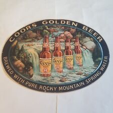 Rare Vintage 2003 Coors golden beer metal sign large oval 21x29