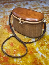 Authentic Vintage Basketville Nantucket-Style Creel Basket Purse picture