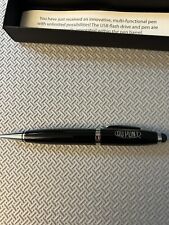 Dupont Black Lacquer Roller Pen w 4GB USB Port & Stylus New in Box By Leeds picture