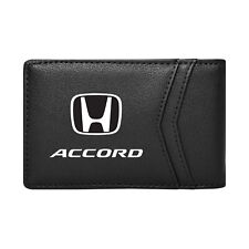 Honda Accord Black PU Leather Slim RFID Resistant Bi-fold Men Wallet picture