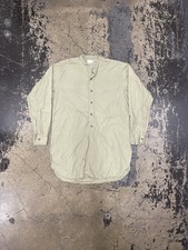 VTG 1960’s FAULAT British Army Officer Uniform Pullover Cotton Shirt Beige 14.5 picture