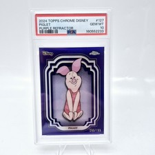 2024 Disney Topps Chrome Piglet #127 PSA 10 Winnie the Pooh Purple /199 picture