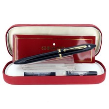 1998 SHEAFFER BALANCE II WHITE DOT JET BLACK 14K MEDIUM NIB FOUNTAIN PEN MINT picture