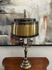 Vintage Stiffel Brass Bouillotte Table Lamp French Empire 3-Light Metal Shade picture