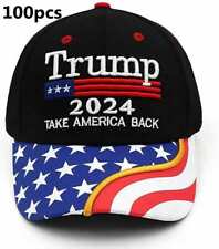 100pcs Donald Trump Hat Take America Back 2024 Campaign Republican Black Cap picture