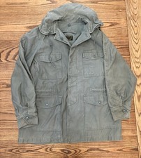 Vintage 50s 60s USAF Men’s Medium MIL-J-4883A Field Jacket Distressed Sage picture
