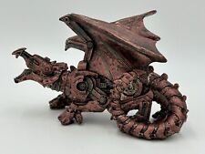 Roaring Steampunk Winged Dragon Figurine Sci Fi Fantasy 4.5 High picture